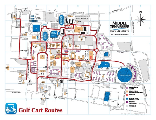 Golf cart route map